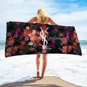 Yves Saint Laurent Beach Towel Summer Item Fashion Accessories Soft Cotton Luxury