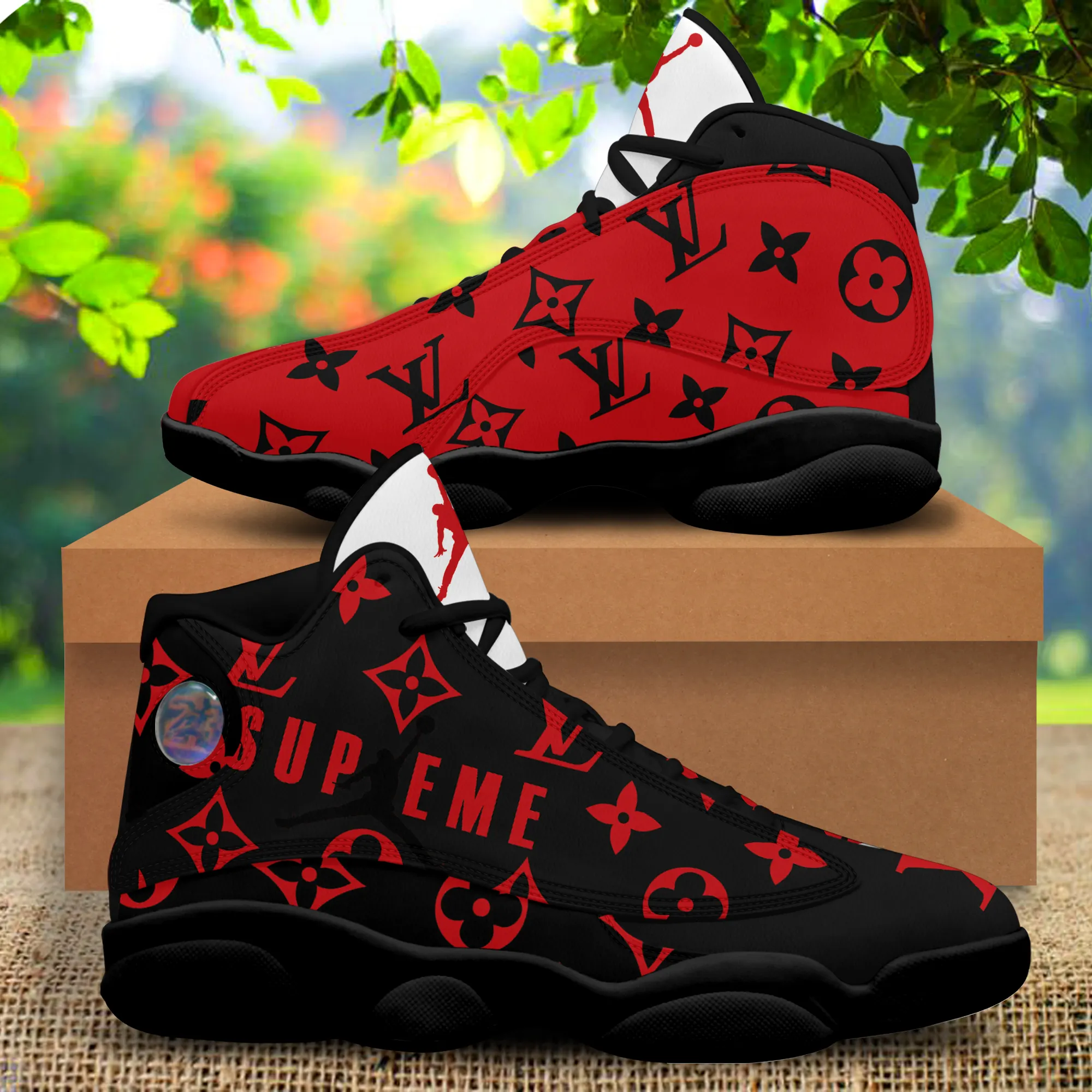 Louis Vuitton Supreme Air Jordan 13 Fashion Sneakers Trending Luxury Shoes