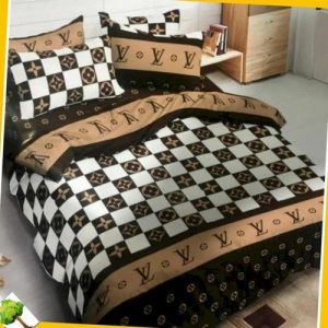 Louis Vuitton Customized Logo Brand Bedding Set Bedspread Luxury Home Decor Bedroom