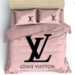 Louis Vuitton Customized Logo Brand Bedding Set Home Decor Bedspread Bedroom Luxury