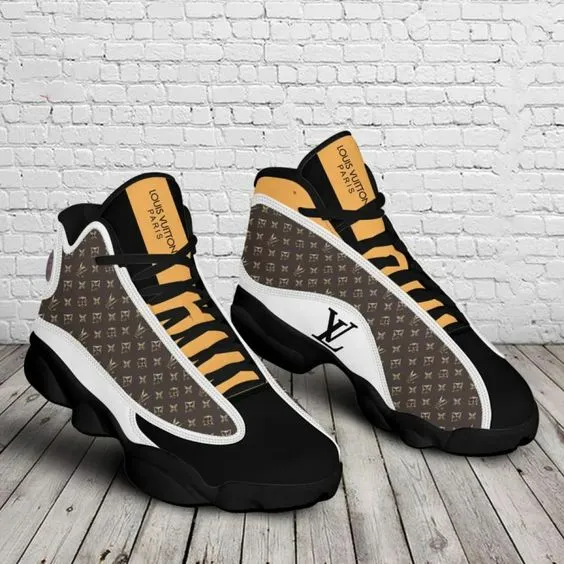 Louis Vuitton Black Air Jordan 13 Fashion Sneakers Trending Luxury Shoes