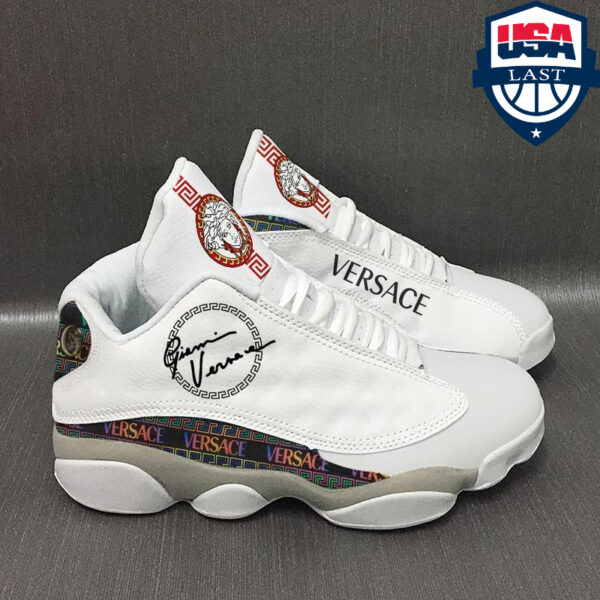 Versace White Air Jordan 13 Sneakers Luxury Shoes Fashion Trending