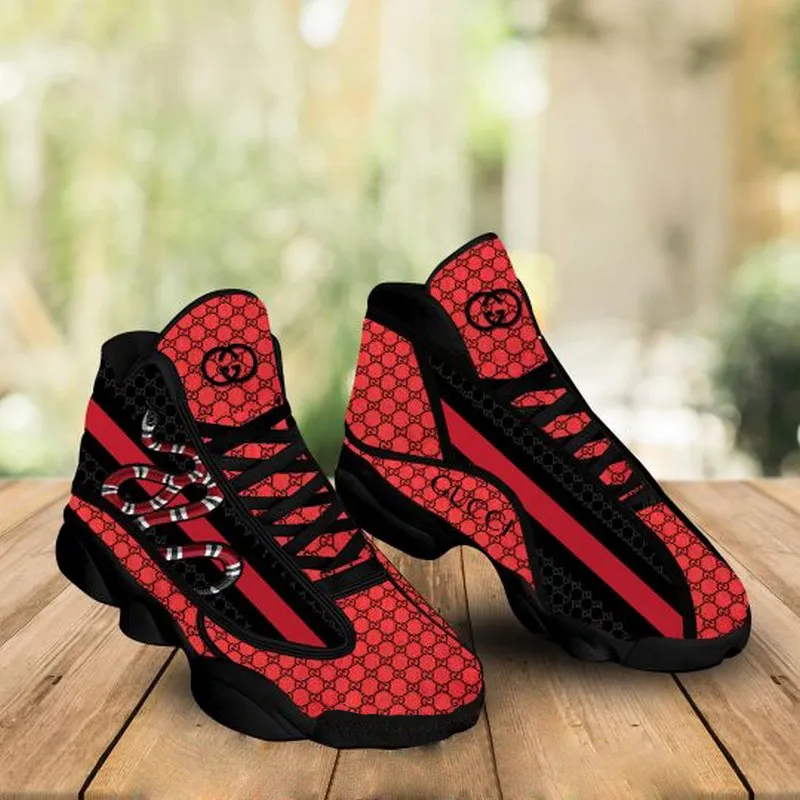 New Gucci Red Snake Air Jordan 13 Fashion Luxury Shoes Trending Sneakers