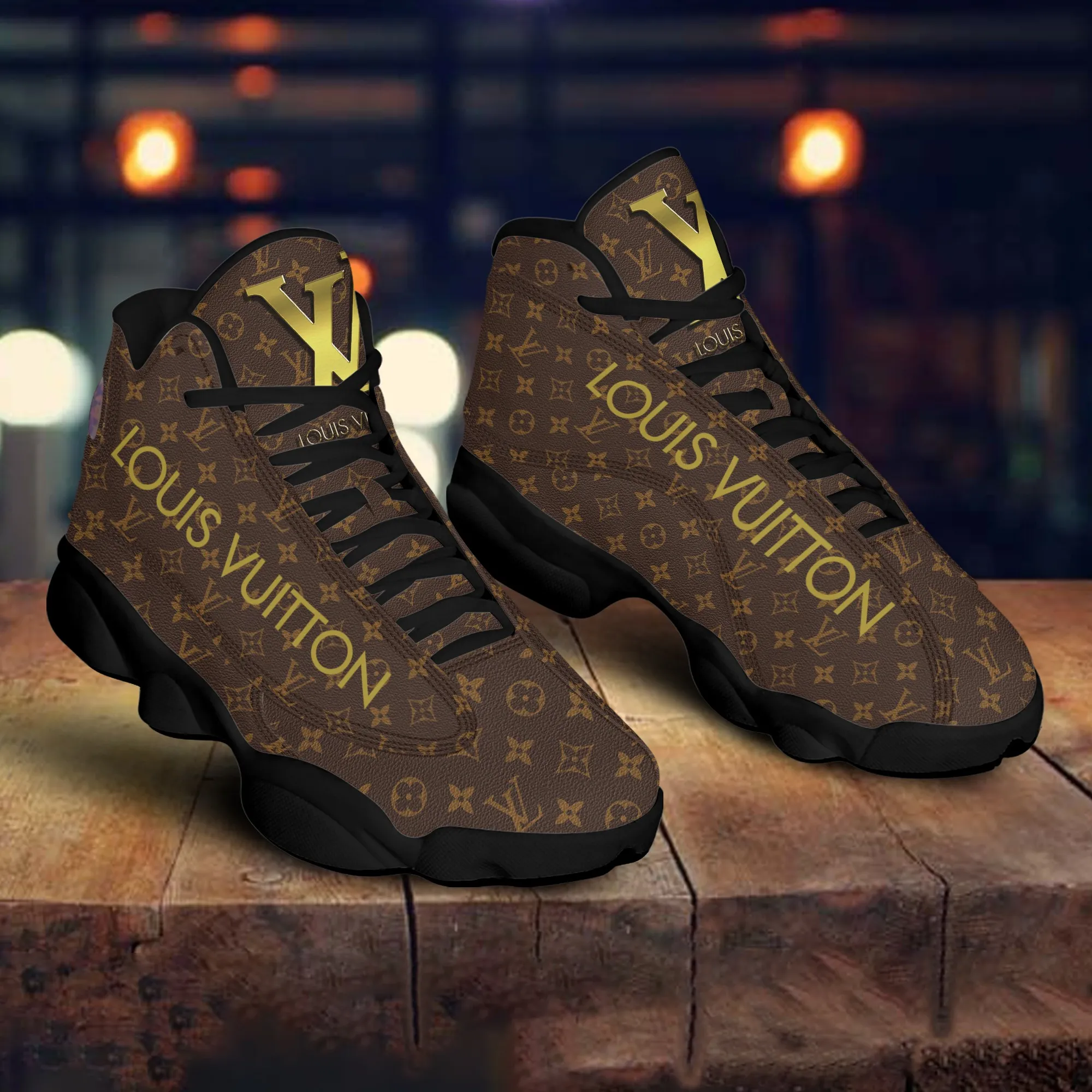 Louis Vuitton Paris Brown LV Air Jordan 13 Fashion Sneakers Shoes Luxury Trending