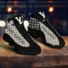Louis Vuitton Black Monogram LV Air Jordan 13 Trending Luxury Sneakers Fashion Shoes