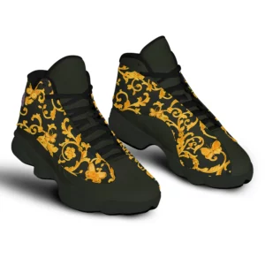 Gianni Versace Black Air Jordan 13 Luxury Sneakers Shoes Trending Fashion