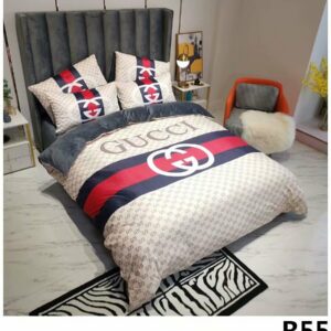 Guccigoldth.Com Logo Brand Bedding Set Bedroom Bedspread Luxury Home Decor