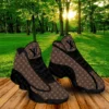 Louis Vuitton Brown Retro Air Jordan 13 Sneakers Luxury Trending Fashion Shoes