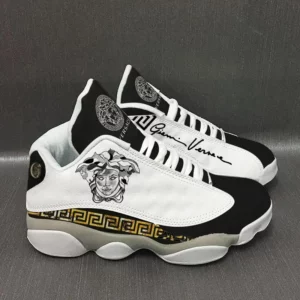 Gianni Versace Black White Air Jordan 13 Shoes Sneakers Trending Luxury Fashion