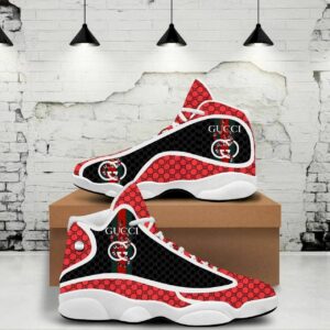 Gucci Snake Black Red Supreme Air Jordan 13 Shoes Luxury Fashion Sneakers Trending