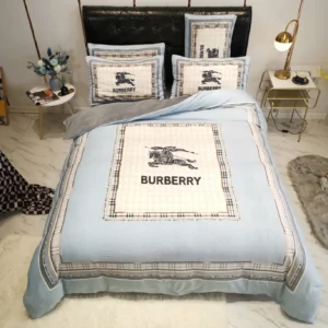 Burberry Logo Brand Bedding Set Home Decor Bedspread Bedroom Luxury