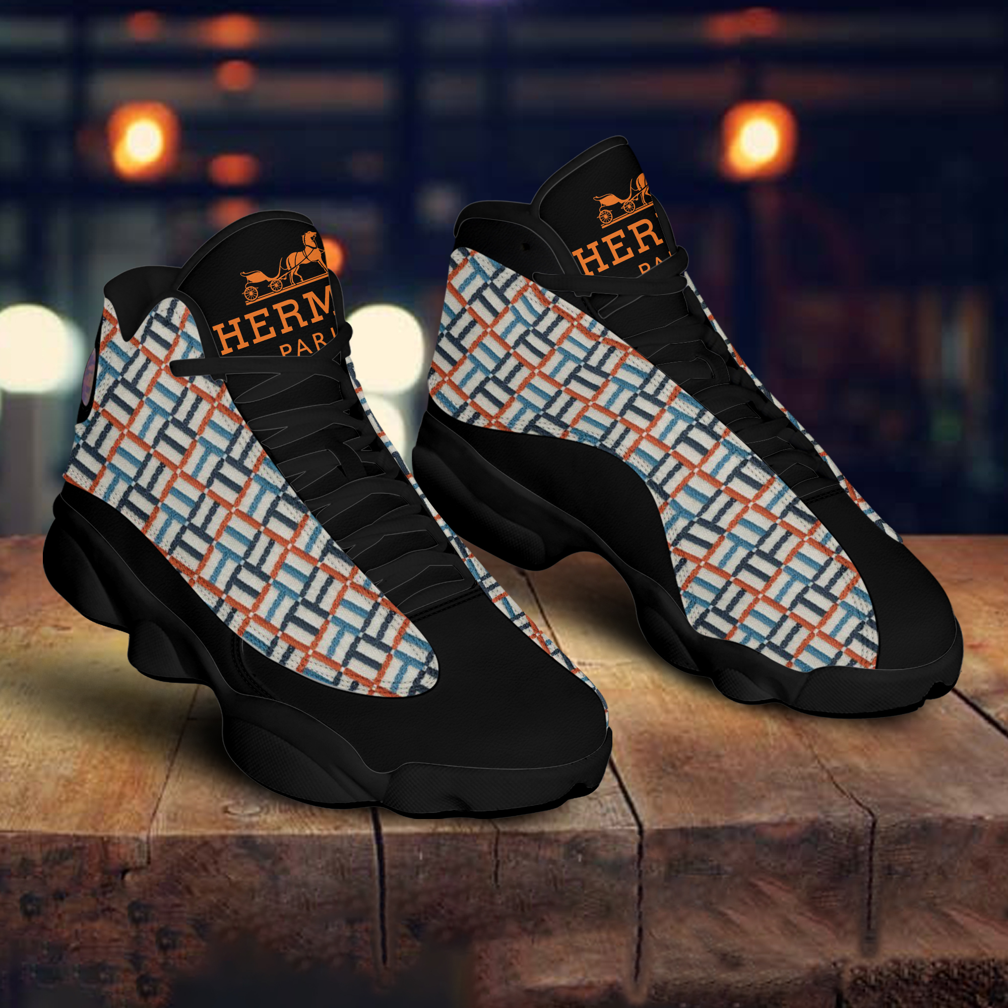 Hermes Black Air Jordan 13 Sneakers Trending Shoes Luxury Fashion