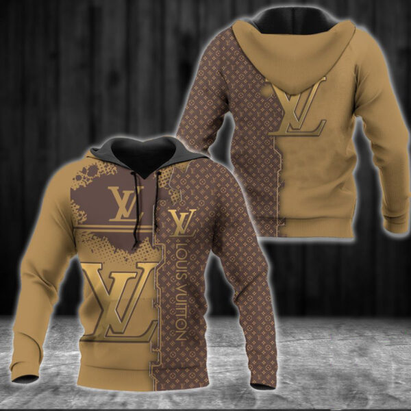 Louis Vuitton Brown Lv Type 892 Luxury Hoodie Fashion Brand Outfit