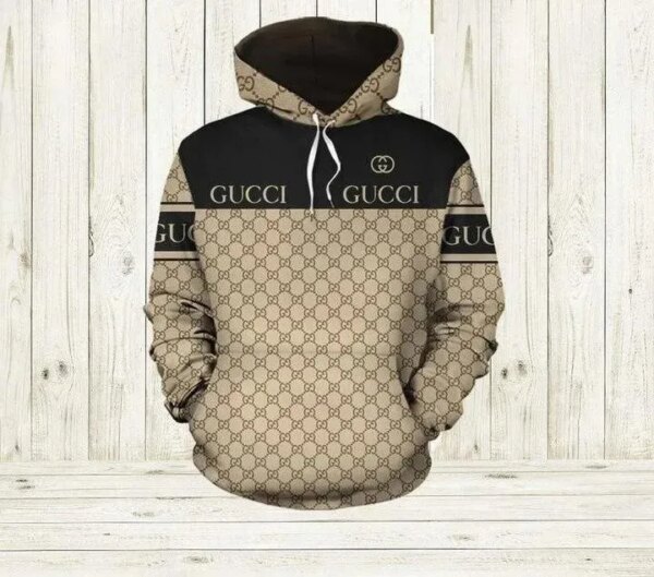 Gucci Black Brown Type 775 Hoodie Outfit Fashion Brand Luxury