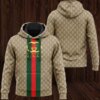 Gucci Brown Stripe Type 761 Hoodie Outfit Luxury Fashion Brand