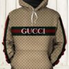 Gucci Brown Stripe Type 760 Hoodie Fashion Brand Outfit Luxury