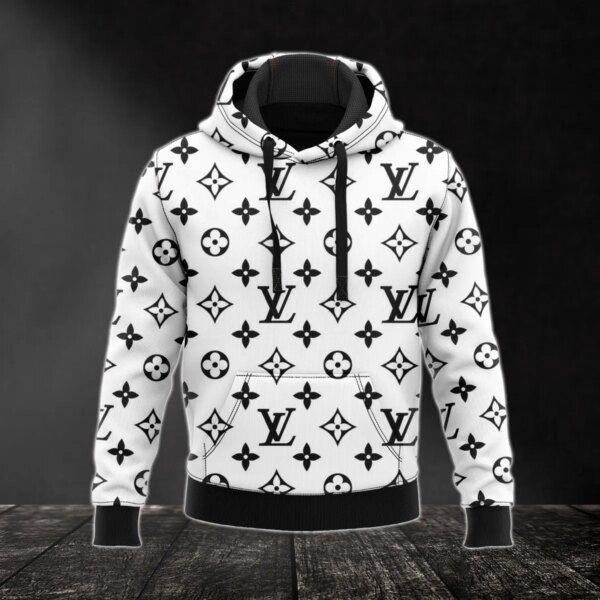 Louis Vuitton White Lv Type 597 Hoodie Fashion Brand Outfit Luxury