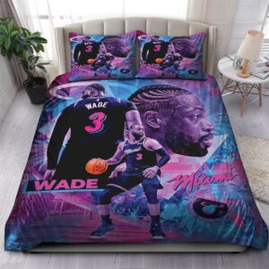 Legend Dwyane Wade Miami Heat Nba 60 Logo Type 1183 Bedding Sets Sporty Bedroom Home Decor