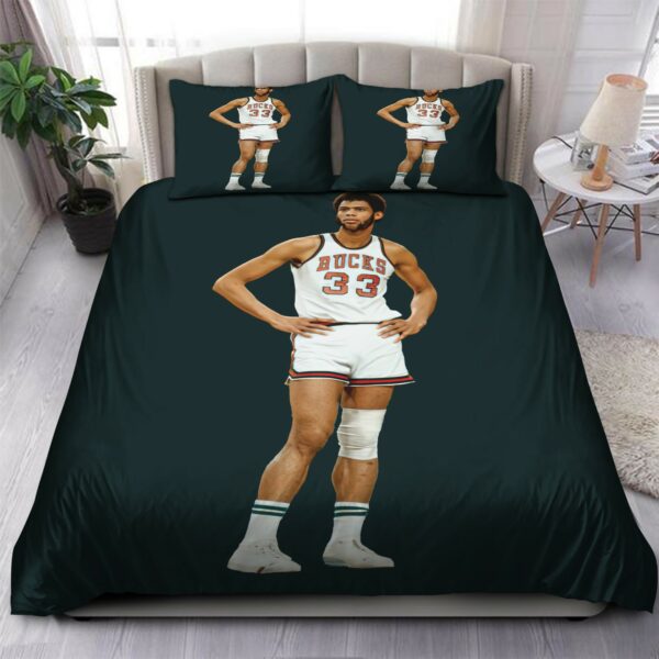 Legend Kareem Abdul-Jabbar Milwaukee Bucks Nba 46 Logo Type 1197 Bedding Sets Sporty Bedroom Home Decor