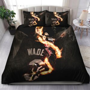 Legend Dwyane Wade Miami Heat Nba 34 Logo Type 1203 Bedding Sets Sporty Bedroom Home Decor