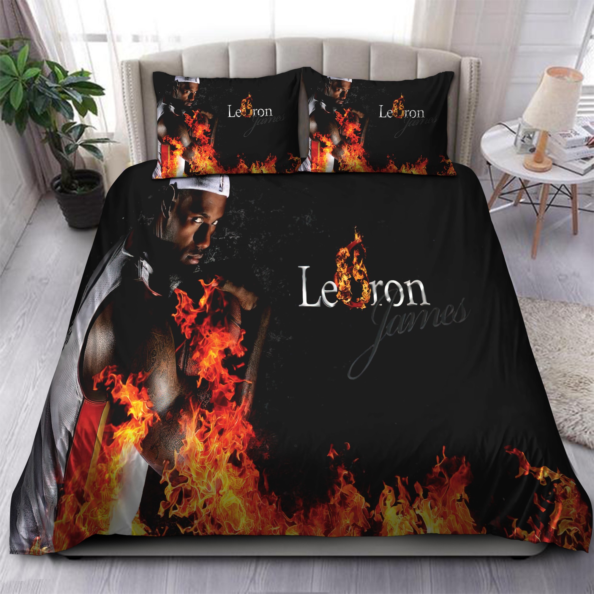 Lebron James Miami Heat Nba 30 Logo Type 1217 Bedding Sets Sporty Bedroom Home Decor