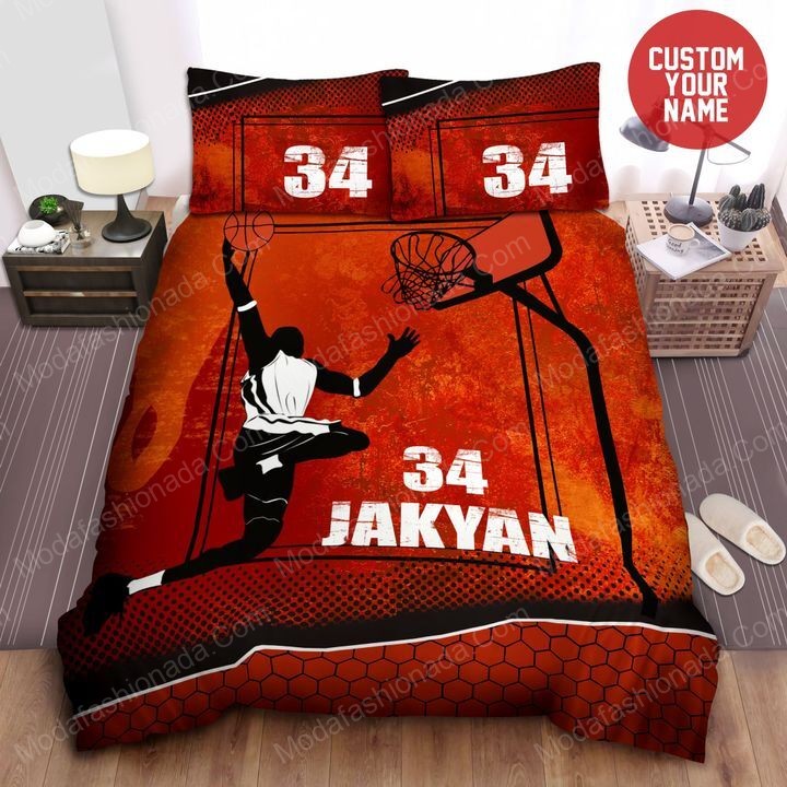 Fans Jakyan 34 Basketball Sport 14 Logo Type 1264 Bedding Sets Sporty Bedroom Home Decor