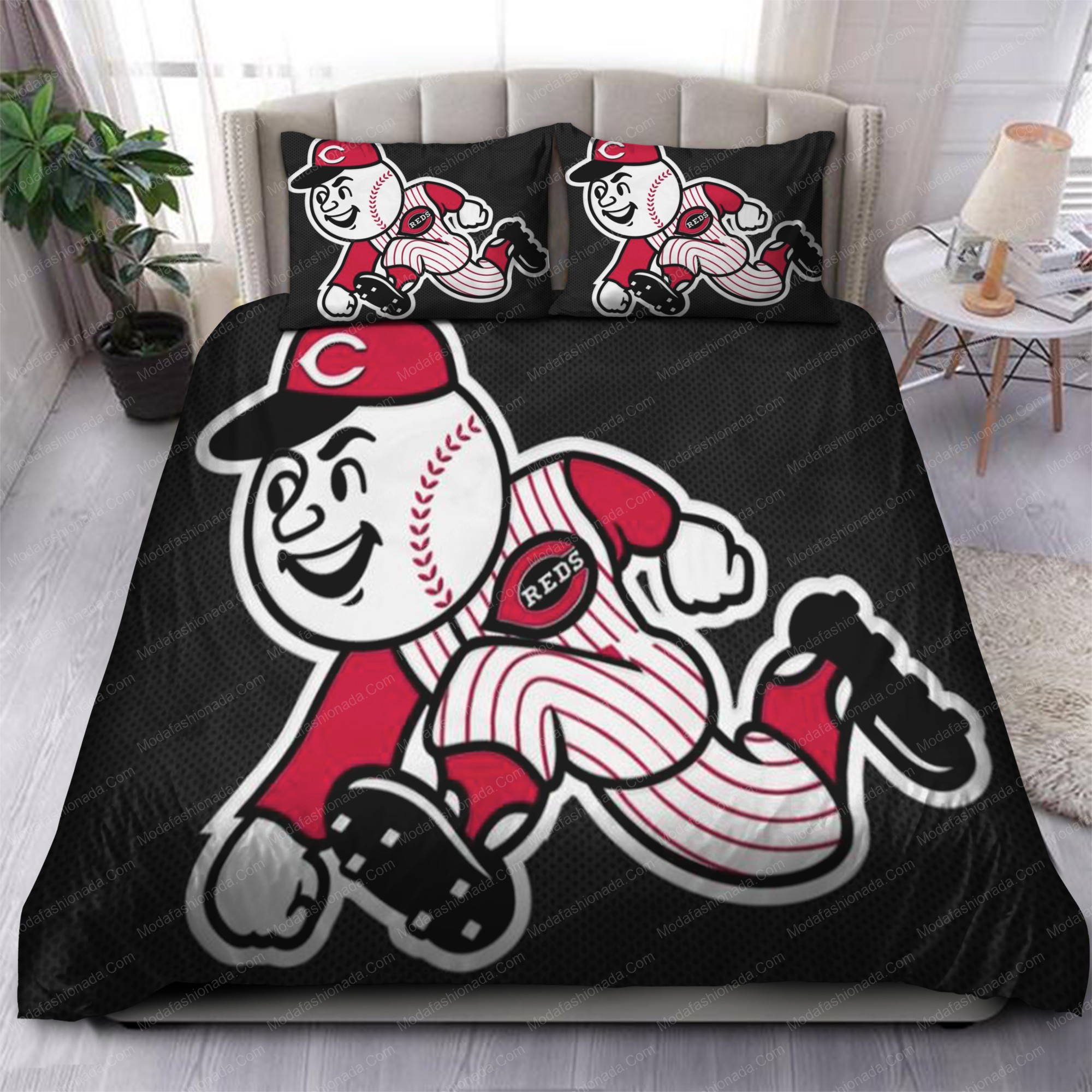 Cincinnati Reds Mlb 81 Logo Type 1400 Bedding Sets Sporty Bedroom Home Decor