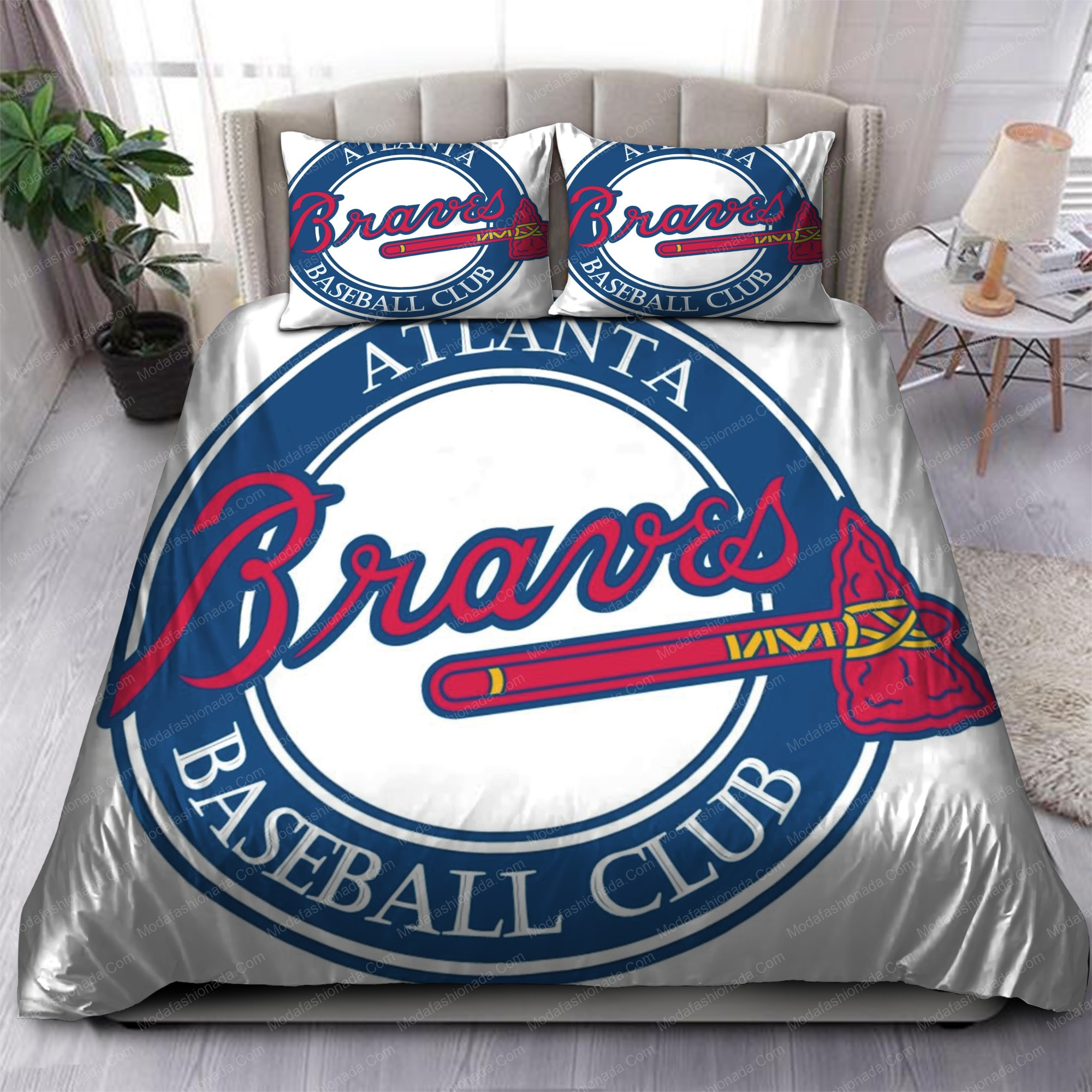 Atlanta Braves Mlb 52 Logo Type 1409 Bedding Sets Sporty Bedroom Home Decor