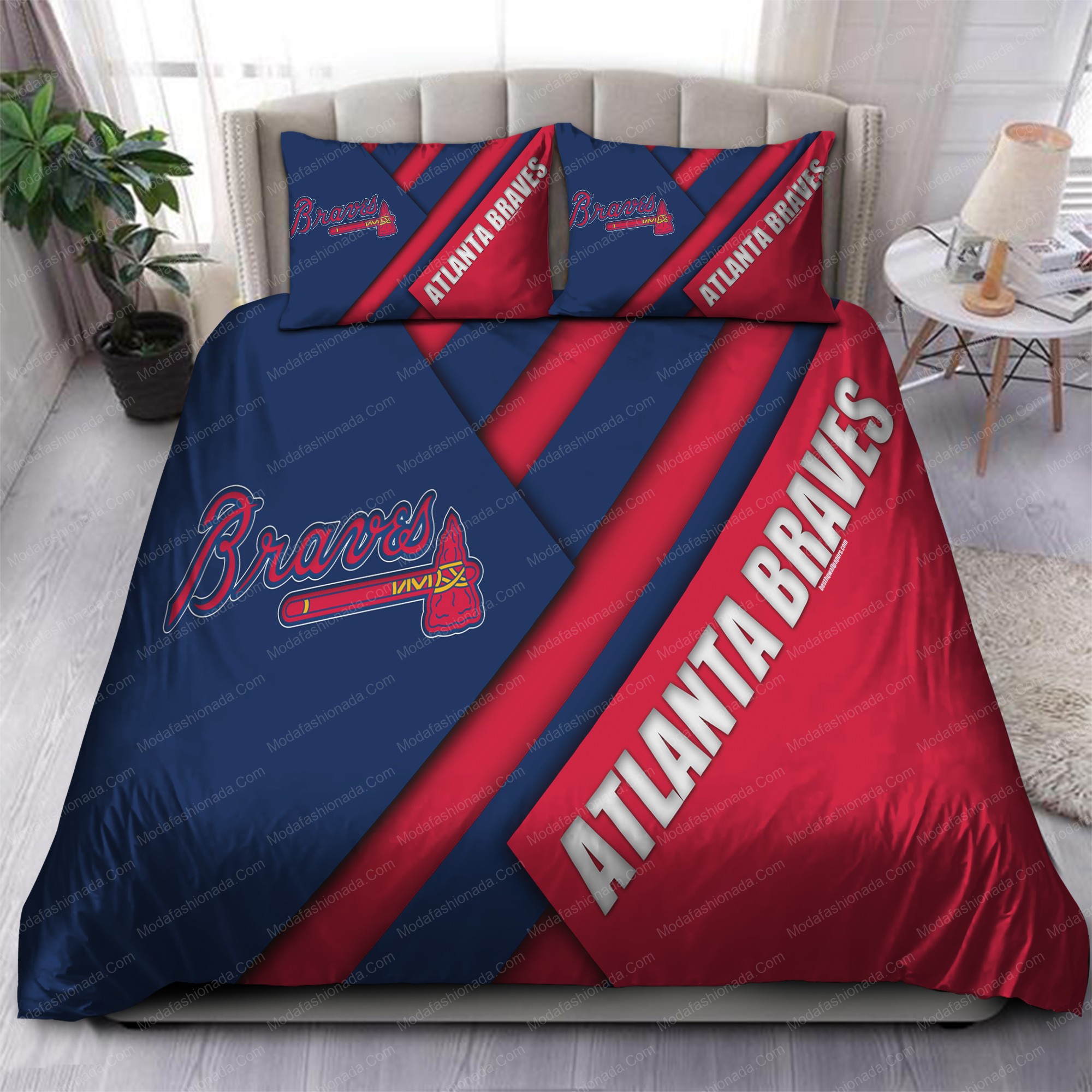 Atlanta Braves Mlb 48 Logo Type 1412 Bedding Sets Sporty Bedroom Home Decor