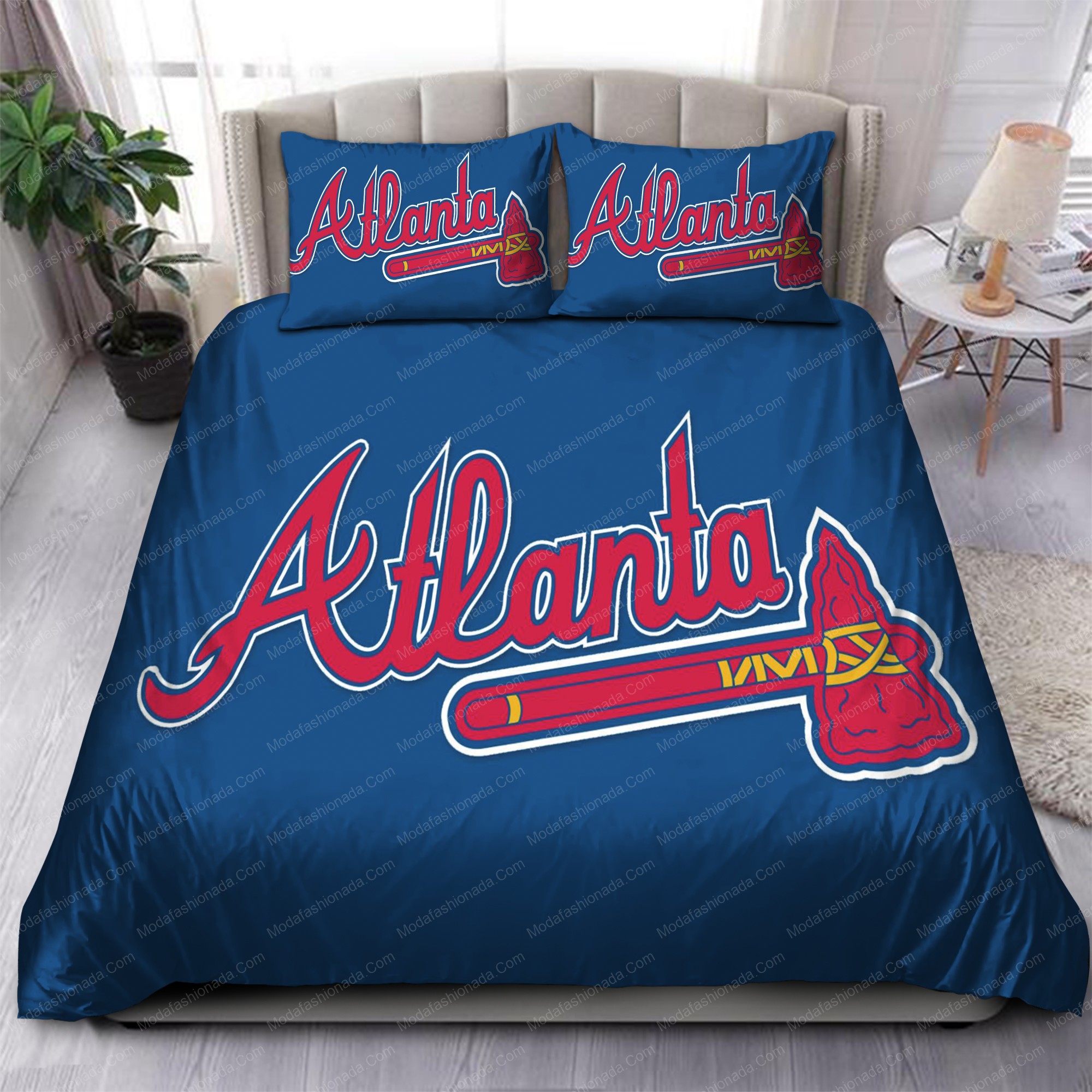 Atlanta Braves Mlb 49 Logo Type 1421 Bedding Sets Sporty Bedroom Home Decor