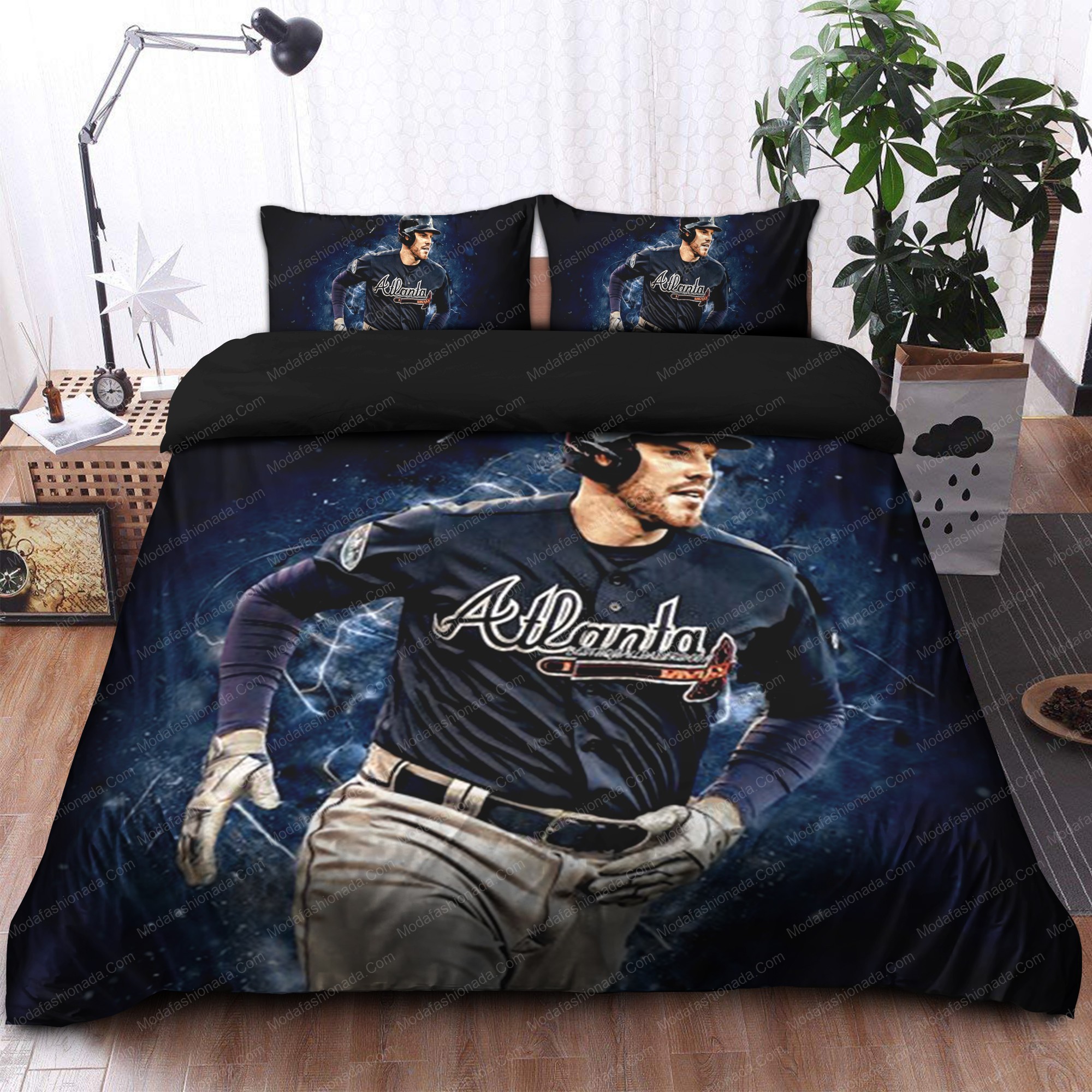 Memory Freddie Freeman Atlanta Braves Mlb 40 Logo Type 1423 Bedding Sets Sporty Bedroom Home Decor