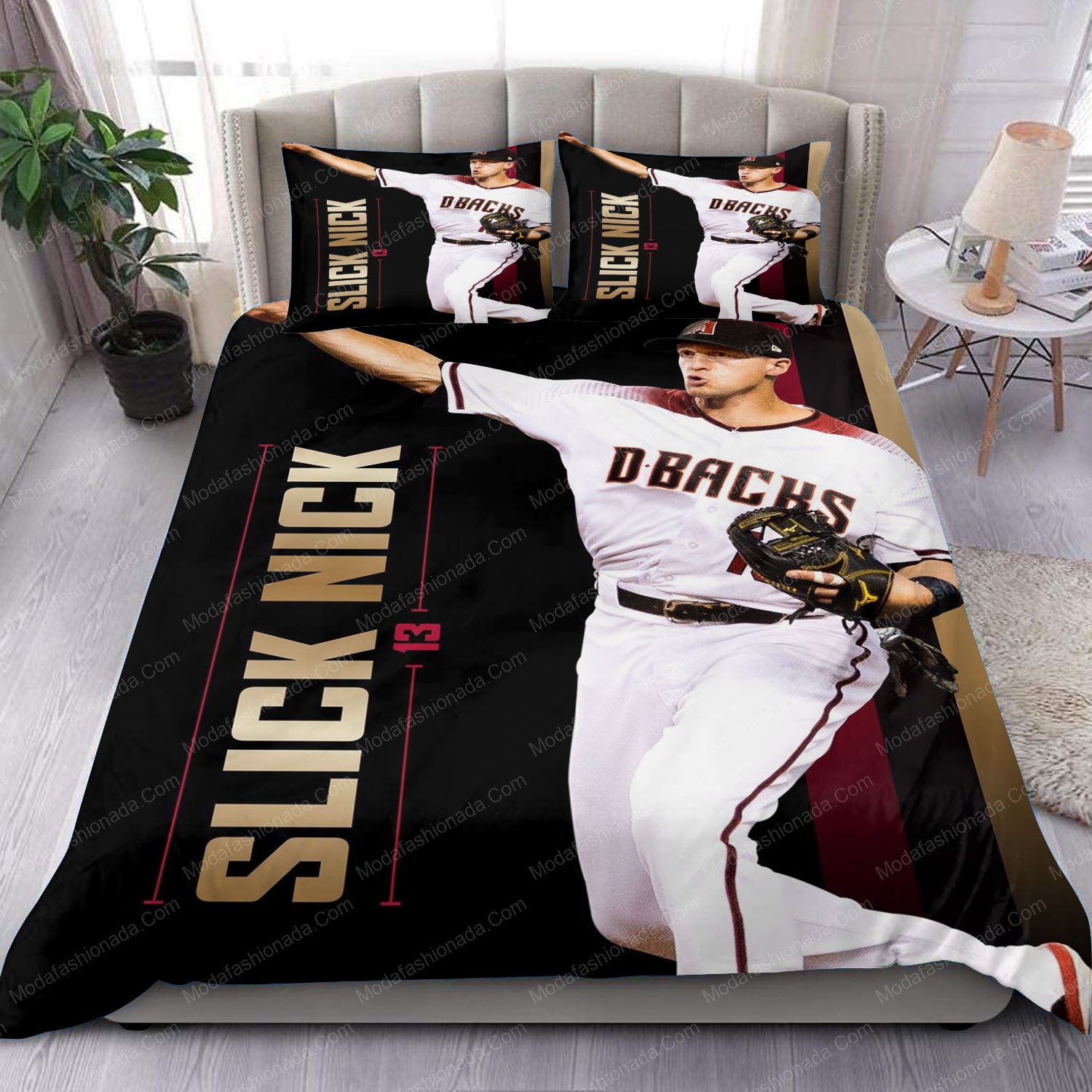 Slick Nick 13 Arizona Diamondbacks Mlb Logo Type 1452 Bedding Sets Sporty Bedroom Home Decor