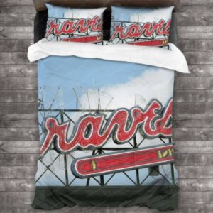 Atlanta Braves Baseball Sport 6 Logo Type 1476 Bedding Sets Sporty Bedroom Home Decor