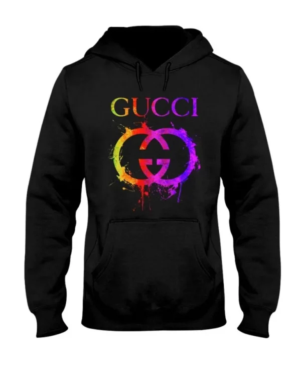 Gucci Colorful Black Type 553 Hoodie Outfit Luxury Fashion Brand