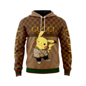 Gucci Cute Pokemon Brown Type 507 Hoodie Fashion Brand Outfit Luxury