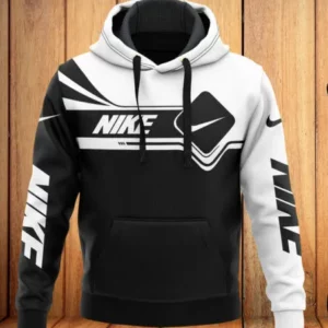 Nike Black White Type 473 Luxury Hoodie Outfit Fashion Brand