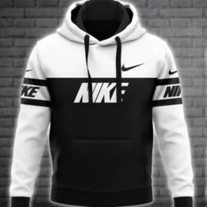 Nike Black White Type 472 Hoodie Fashion Brand Luxury Outfit