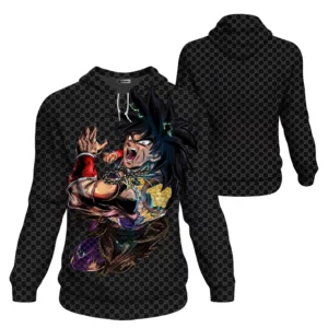 Gucci Louis Vuitton Versace Dragon Ball Saiyan Type 469 Hoodie Outfit Luxury Fashion Brand