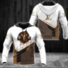 Louis Vuitton White Brown Type 461 Luxury Hoodie Outfit Fashion Brand