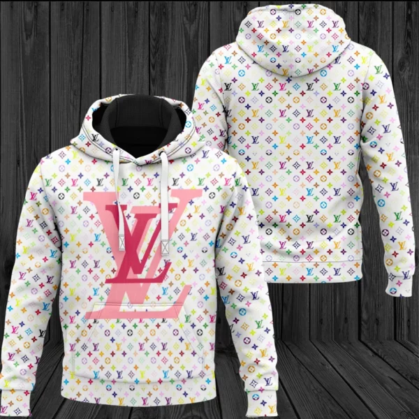 Louis Vuitton Colorful Type 419 Hoodie Outfit Fashion Brand Luxury