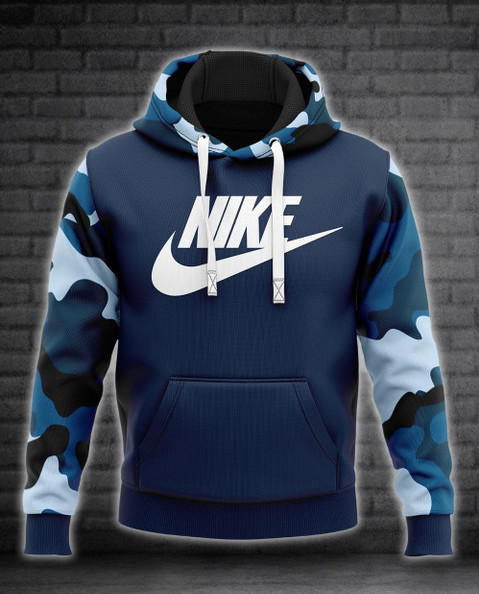 Nike Navy Camou Type 392 Hoodie Outfit Luxury Fashion Brand