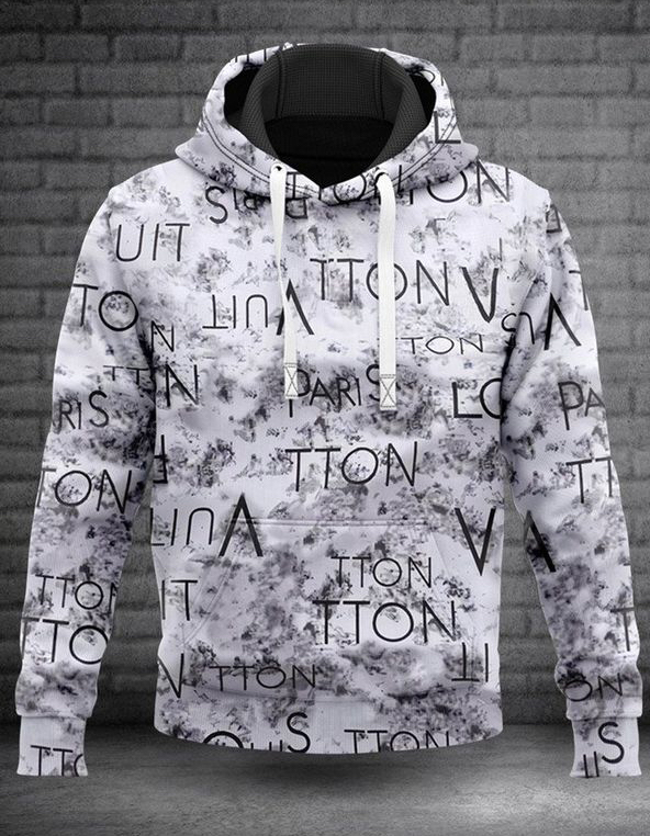 Louis Vuitton Grey Type 366 Hoodie Outfit Fashion Brand Luxury