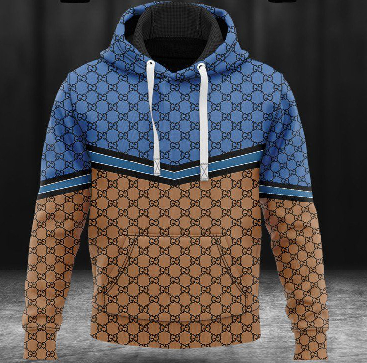 Gucci Blue Beige Type 349 Hoodie Fashion Brand Outfit Luxury