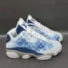 Louis Vuitton Blue White LV Air Jordan 13 Trending Luxury Fashion Shoes Sneakers