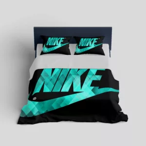 Nike Turquoise Logo Brand Bedding Set Bedspread Bedroom Home Decor Luxury