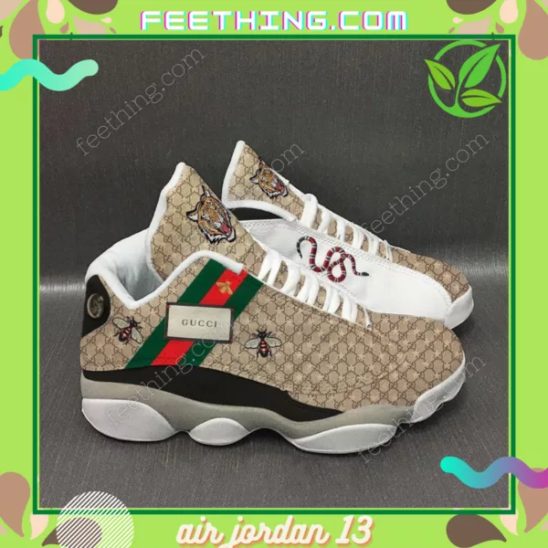 Gucci Bee  Snake Logo Air Jordan 13 Fashion Sneakers Trending Luxury Shoes