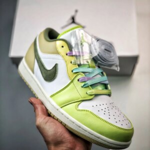 Air Jordan 1 Low Sail Light Olive-Pale Citron-Desert FD9906-131 For Sale