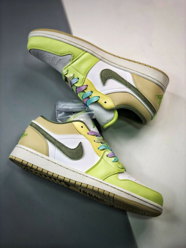 Air Jordan 1 Low Sail Light Olive-Pale Citron-Desert FD9906-131 For Sale