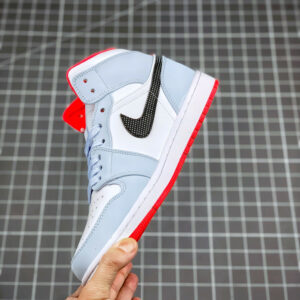 Air Jordan 1 Mid Half Blue 555112-400 On Sale