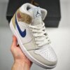 Air Jordan 1 Mid Navy Swooshes and Tan Suede DO6726-100 For Sale